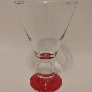 LOVELY Cocktail Glass PINK Base Fine Dining Bar Art GLASS